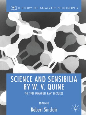 cover image of Science and Sensibilia by W. V. Quine